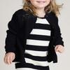 Ncycullo Baby Girl's Long Sleeve Cardigan Little Girl Button Sweater Crew Neck Cardigans Sweater 121 Black 4-5Y view 4