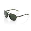 100% Kasia Classic Aviator Sunglasses - Comfortable, Lightweight Performance Eyewear w/Rubber Temple & Nose Grip (Soft TACT Army Green - Grey Green) view 1