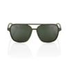 100% Kasia Classic Aviator Sunglasses - Comfortable, Lightweight Performance Eyewear w/Rubber Temple & Nose Grip (Soft TACT Army Green - Grey Green) view 2