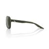 100% Kasia Classic Aviator Sunglasses - Comfortable, Lightweight Performance Eyewear w/Rubber Temple & Nose Grip (Soft TACT Army Green - Grey Green) view 3