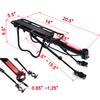 HTTMT- Bicycle Carrier Rear Rack Fender Luggage Rack Seat Quick Release Metal Pannier [P/N: ET-BIKE-RACK001-BK] view 2
