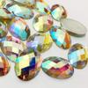 18 x 25mm Oval Resin Flatback Rhinestone by 20 pcs, CT-2180 (Crystal AB) view 3