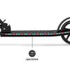 Jetson Scooters - Jupiter Jumbo Kick Scooter (Black) - Collapsible Portable Kids Push Scooter - Lightweight Folding Design with Big Wheels and High Visibility RGB Light Up LEDs on Stem and Deck view 3