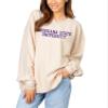 chicka-d NCAA LSU Tigers Womens Corded Crew Pullover Sweatshirt, Natural, X-Large (443_NC_CB) view 1