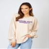 chicka-d NCAA LSU Tigers Womens Corded Crew Pullover Sweatshirt, Natural, X-Large (443_NC_CB) view 4