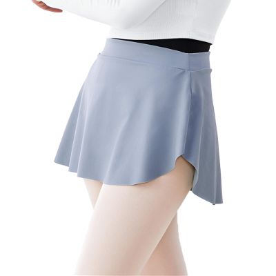 Daydance Gray Women Ballet Skirt with Low Split
