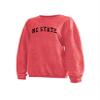 NCAA North Carolina State Wolfpack Womens Corded Sweatshirt, Red, Medium view 2