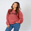 NCAA North Carolina State Wolfpack Womens Corded Sweatshirt, Red, Medium view 4