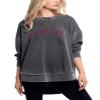 chicka-d NCAA Arizona State Sun Devils Womens Pullover Burnout Sweatshirt, Charcoal, X-Large, 480_NC_CA view 1