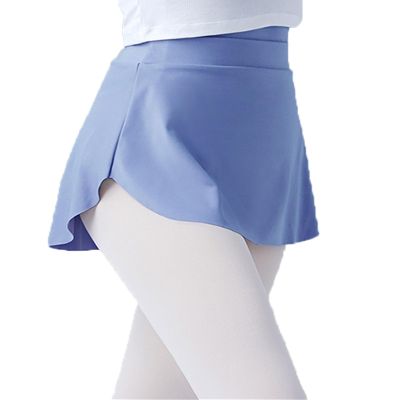 Daydance Blue Girls Ballet Skirt Pull On Bullet Point Skirt for Dancing