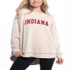 chicka-d NCAA Indiana Hoosiers Womens Pullover Burnout Sweatshirt, Oatmeal, Medium view 1