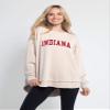 chicka-d NCAA Indiana Hoosiers Womens Pullover Burnout Sweatshirt, Oatmeal, Medium view 4