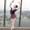 Daydance Brown Teen Girls Ballet Skirt Pull On Bullet Point Skirt for Dance view 3