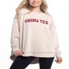 NCAA Virginia Tech Hokies Womens Pullover Burnout Sweatshirt, Oatmeal, Medium view 1