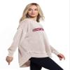 NCAA Virginia Tech Hokies Womens Pullover Burnout Sweatshirt, Oatmeal, Medium view 2