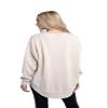 NCAA Virginia Tech Hokies Womens Pullover Burnout Sweatshirt, Oatmeal, Medium view 3