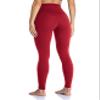 Colorfulkoala Women's High Waisted Tummy Control Workout Leggings Full Length Ultra Soft Yoga Pants 28" (M, Rose Red) view 4