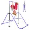 GYMPRO Kids Gymnastics Training Bar Purple Horizontal Kip Bar Gymnastic Equipment Junior Training Height Adjustable Monkey Bars Folding Climb Tower Children Playground Jungle Gym w Stretch Band view 1