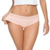 Wealurre Cotton Panties for Women Bikini Underwear Hipster Underpants Lace Briefs Pack(LightColor,M) view 2