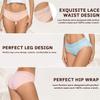 Wealurre Cotton Panties for Women Bikini Underwear Hipster Underpants Lace Briefs Pack(LightColor,M) view 4