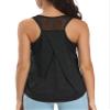 Aeuui Womens Workout Tops for Women Racerback Tank Tops Mesh Yoga Shirts Athletic Running Tank Tops Sleeveless Gym Clothes Dark Grey view 1