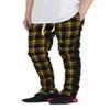 AIRNINE Men's Premium Twill Stretch Plaid Track Ankle Zip Jogger Pants S-5XL (Gold, Medium) view 1