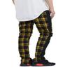 AIRNINE Men's Premium Twill Stretch Plaid Track Ankle Zip Jogger Pants S-5XL (Gold, Medium) view 2