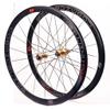 Bike Wheels 700C V/C Brake Double Wall Alloy Rim 40mm Bicycle Wheel Set 8-11 Speed Carbon Fiber Cassette Hubs QR Sealed Bearing (Size : Gold hub) view 1