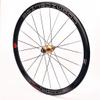 Bike Wheels 700C V/C Brake Double Wall Alloy Rim 40mm Bicycle Wheel Set 8-11 Speed Carbon Fiber Cassette Hubs QR Sealed Bearing (Size : Gold hub) view 3