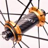 Bike Wheels 700C V/C Brake Double Wall Alloy Rim 40mm Bicycle Wheel Set 8-11 Speed Carbon Fiber Cassette Hubs QR Sealed Bearing (Size : Gold hub) view 4