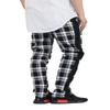 AIRNINE Men's Premium Twill Stretch Plaid Track Ankle Zip Jogger Pants S-5XL (Black, Small) view 2
