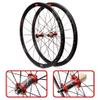 Bike Wheels 700C V/C Brake Double Wall Alloy Rim 40mm Bicycle Wheel Set 8-11 Speed Carbon Fiber Cassette Hubs QR Sealed Bearing (Size : Red hub) view 1