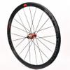Bike Wheels 700C V/C Brake Double Wall Alloy Rim 40mm Bicycle Wheel Set 8-11 Speed Carbon Fiber Cassette Hubs QR Sealed Bearing (Size : Red hub) view 3