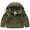 Echinodon Boys Waterproof Jacket Kids Hooded Cotton Lined Raincoat Outwear Green 4-5 view 1
