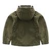 Echinodon Boys Waterproof Jacket Kids Hooded Cotton Lined Raincoat Outwear Green 4-5 view 2