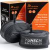 2-PCS 24" Heavy Duty Bike Tubes 24x1.75/2.25 AV32MM Schrader Valve 45/57-507 Inner Tubes Compatible with 24 x 1.75 24x1.95 24x2.10 24x2.125 24x2.25 Cruisers, City, Mountain Bicycle Bike Tire Tubes view 1