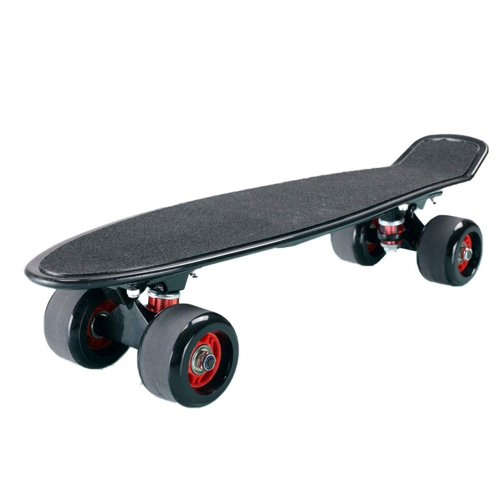 TXTC Standard Skateboard Complete Highly Flexible Plastic Cruiser Board Mini 22 Inch Skateboards S for Beginners Or Professional with High Rebound PU Wheels (Color : B)