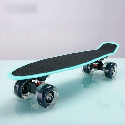 TXTC Professional Plastic Fish Skateboard Four Wheel Mini Cruiser Skateboard Adult Beginner Kids Boys and Girls Adult 6-12 Years Old Skateboards Can Be Selected (Color : C)