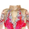 LIUHUO Rhythmic Gymnastics Costumes Red High-Neck Ballroom Dress Long Sleeves Gymnastics Leotards view 3