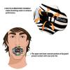 COOLLO SPORTS Lip Guard Mouthguard MAXX/Might Football and High Impact Sports Lip Protector for Adults & Youth (Strap Included) (Zebra -White -(One Layer), Without Case (Adult 8+)) view 2