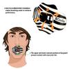 COOLLO SPORTS Lip Guard Mouthguard MAXX/Might Football and High Impact Sports Lip Protector for Adults & Youth (Strap Included) (Zebra -Black -(Two Layers), with Case (Adult 8+)) view 2