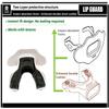 COOLLO SPORTS Lip Guard Mouthguard MAXX/Might Football and High Impact Sports Lip Protector for Adults & Youth (Strap Included) (Zebra -Black -(Two Layers), with Case (Adult 8+)) view 3