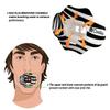 COOLLO SPORTS Lip Guard Mouthguard MAXX/Might Football and High Impact Sports Lip Protector for Adults & Youth (Strap Included) (Zebra -Black -(One Layer), with Case (Adult 8+)) view 2