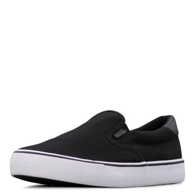 Lugz | Clipper Casual Sneakers for Men | Slip On Shoes for Men | Everyday Men Footwear, Black/White/Black, 9.5