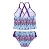 vastwit Kids Girls Digital Pattern Shoulder Straps Two Piece Tankini Swimsuit Holiday Bathing Beachwear Purple 6 view 4