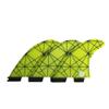 TOPWAYS Fiberglass Reinforced Surfboard 3 Fins Thruster (Double Tabs II G5/G7 Style), Surfboard Tri Fin Thruster Set Choose Color and Size (Yellow, G5) view 1