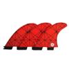 TOPWAYS Fiberglass Reinforced Surfboard 3 Fins Thruster (Double Tabs II Style G5/G7 Size), Surfboard Tri Fin Thruster Set Choose Color and Size (Red, G5) view 1
