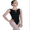 Dance Favourite Women's Ballet Leotard 01D0152 (XL), Deep V Mesh Front, Open Back, Front Lined, 4-Way Stretch view 2
