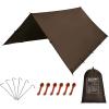 KALINCO Waterproof Camping Tarp Tent Hammock Rain Fly, 10X10FT/10X15FT, Mutifunctional Tent Footprint Lightweight Tarp for Camping, Hiking and Survival Shelter view 1