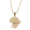 Africa Map Pendant Necklace For Women Gold Color Trendy African Maps Jewelry view 1